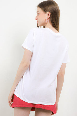 Cardinal T-Shirt Slim Fit Wanita G0462P08A