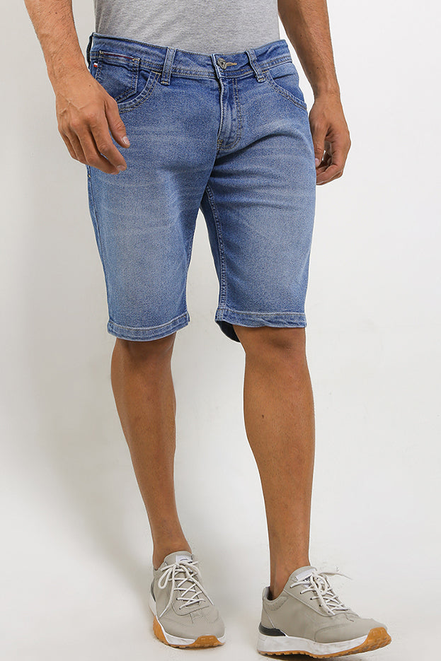 Celana Bermuda Jeans Slim Fit Pria CDL H0028BK17A