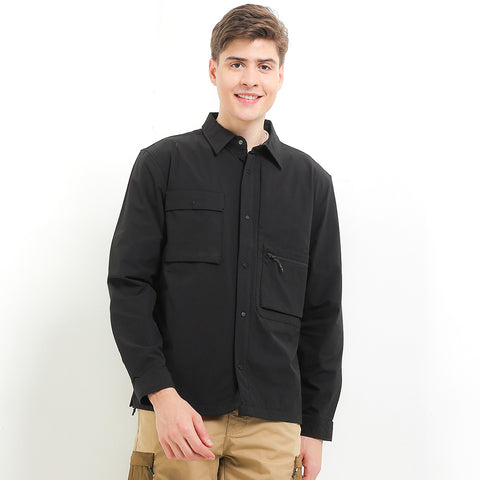 Cardinal Kemeja Alter Lengan Panjang Overshirt Pria EL006J01A