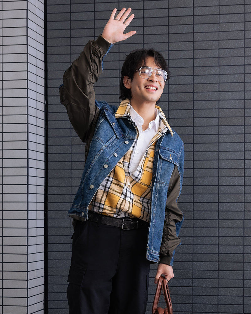 Urban Plaid Utility Shirt Jacket
