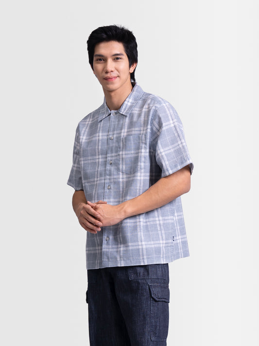 Cardinal Kemeja Lengan Pendek Loose Fit Pria C0029P02B