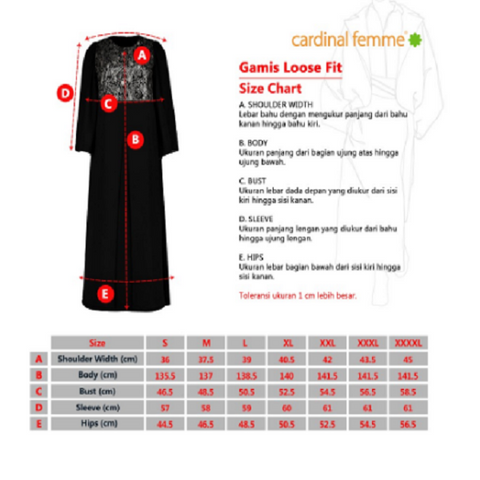 Cardinal Gamis Loose Fit Wanita D0411J12F