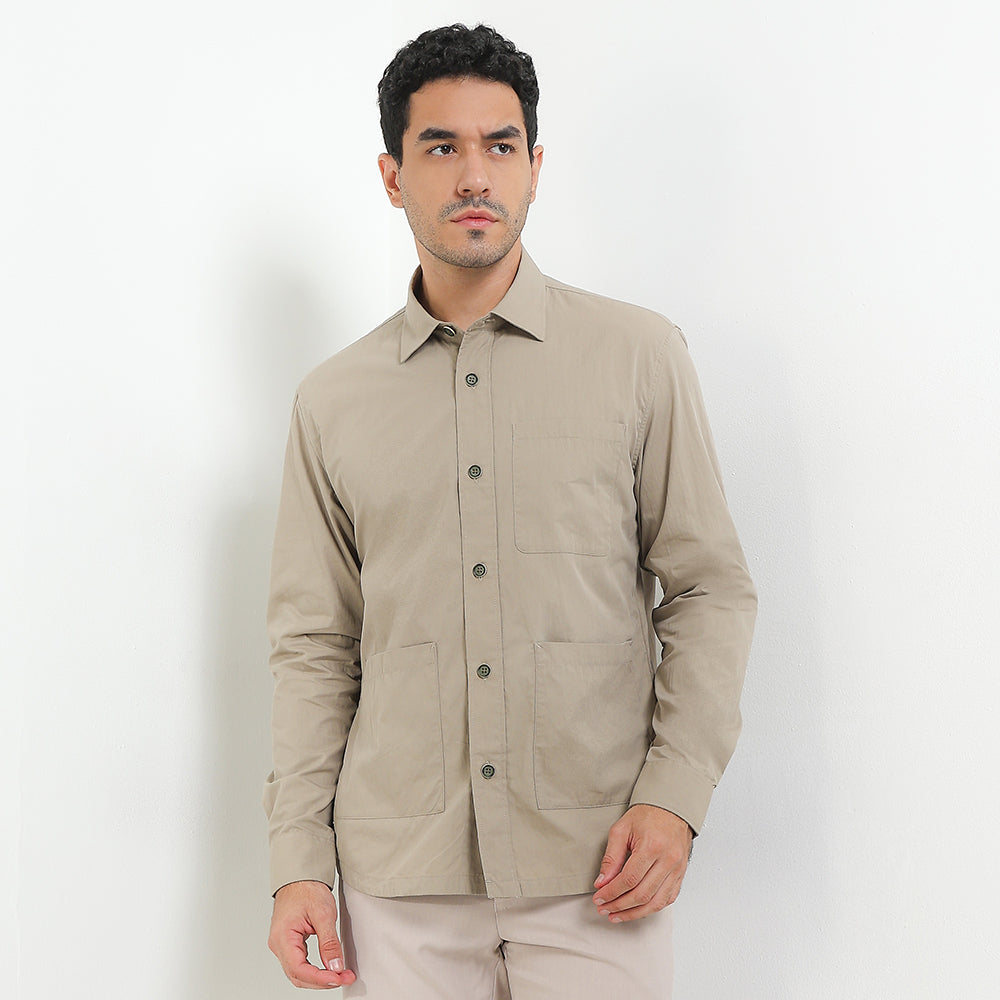 Andrew Smith Kemeja Lengan Panjang Loose Fit Pria A0002J06Z
