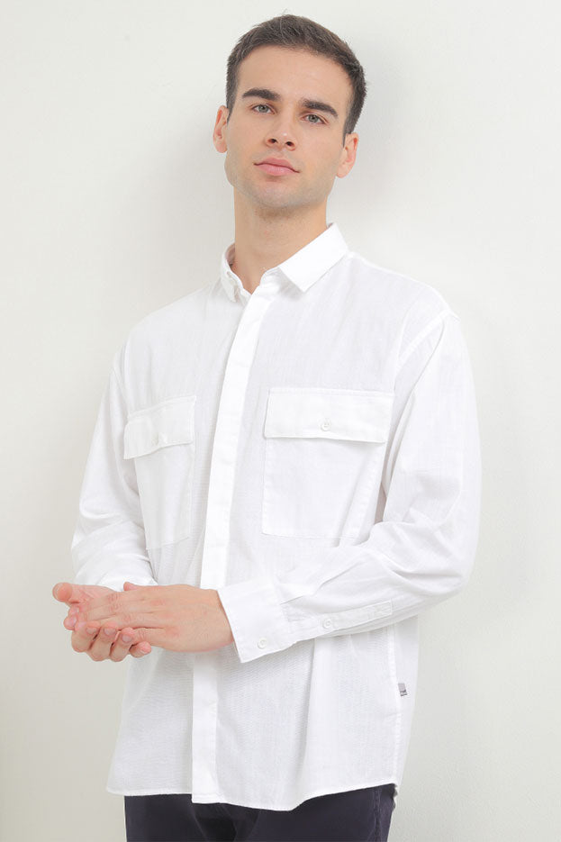 Andrew Smith Kemeja Lengan Panjang Oversize Pria A0004J08A