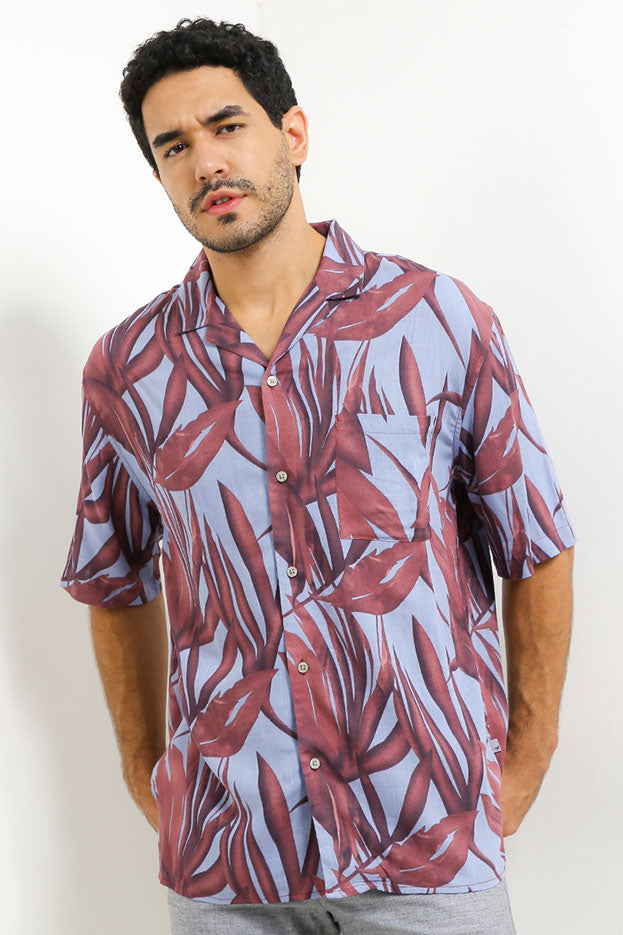 Andrew Smith Kemeja Lengan Pendek Oversize Pria A0014P09G