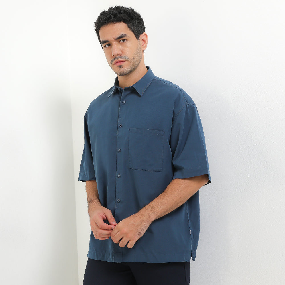 Andrew Smith Kemeja Lengan Pendek Oversize Pria A0021P02H