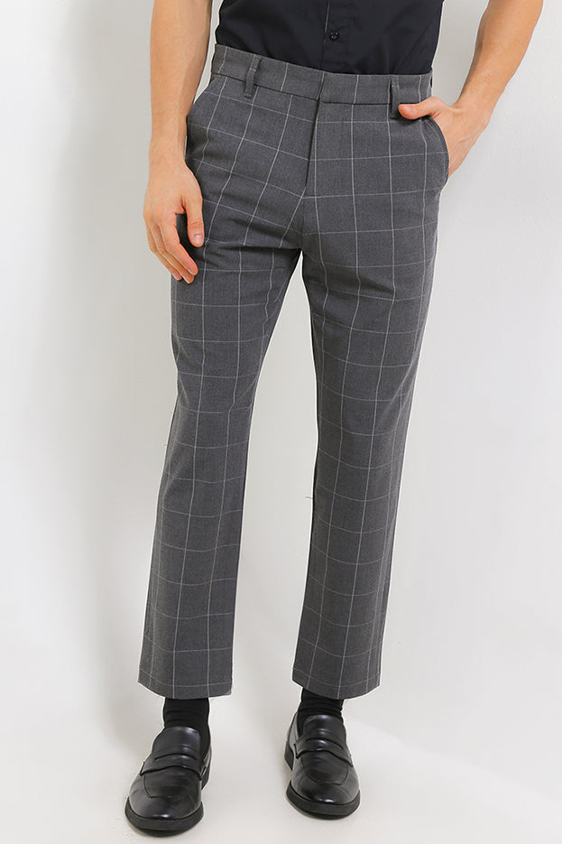 Andrew Smith Celana Panjang Formal Slim Fit Ankle Length Pria Big Size A0003C04A