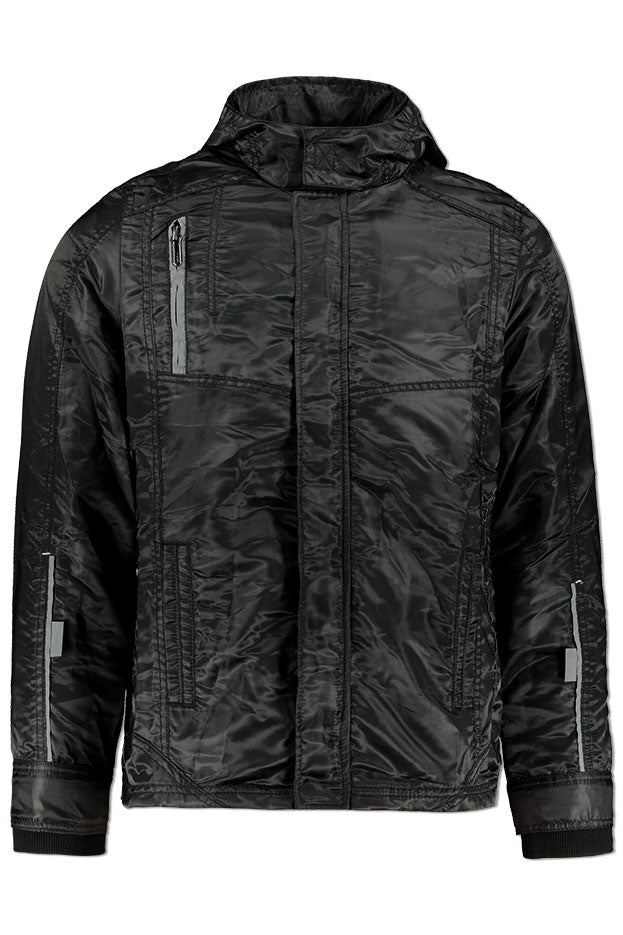 CARDINAL JEANS WINDBREAKER HOODIE JACKET 1 (HITAM)