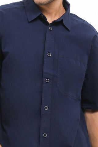 Cardinal Denim Lab Kemeja Lengan Pendek Pria C0010P02H
