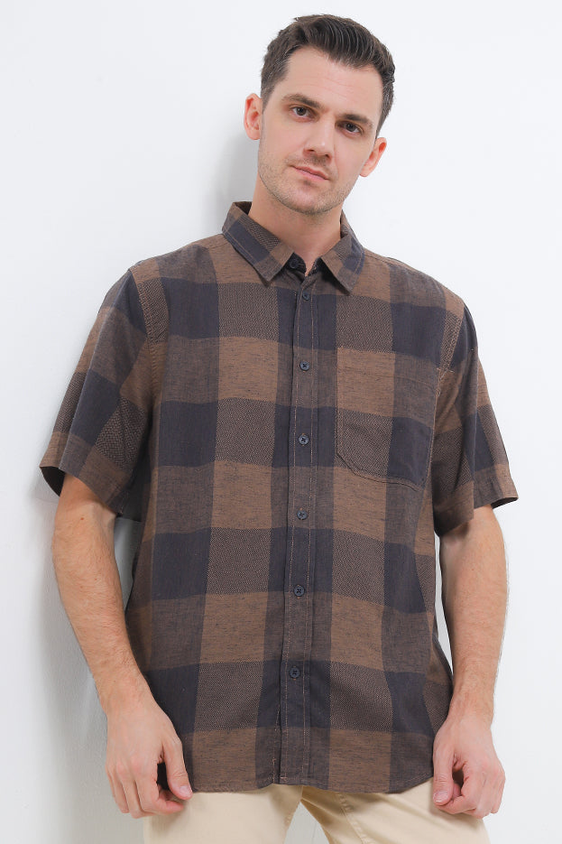 Cardinal Kemeja Lengan Pendek Loose Fit Pria C0011P03A