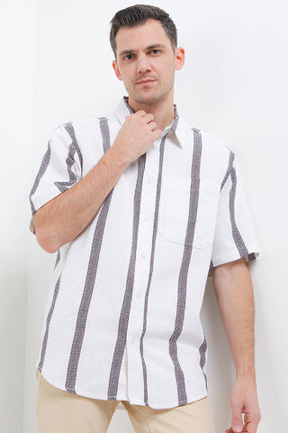 Cardinal Kemeja Lengan Pendek Loose Fit Pria C0017P08D