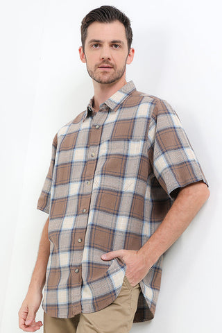 Cardinal Kemeja Lengan Pendek Loose Fit Pria C0021P03A