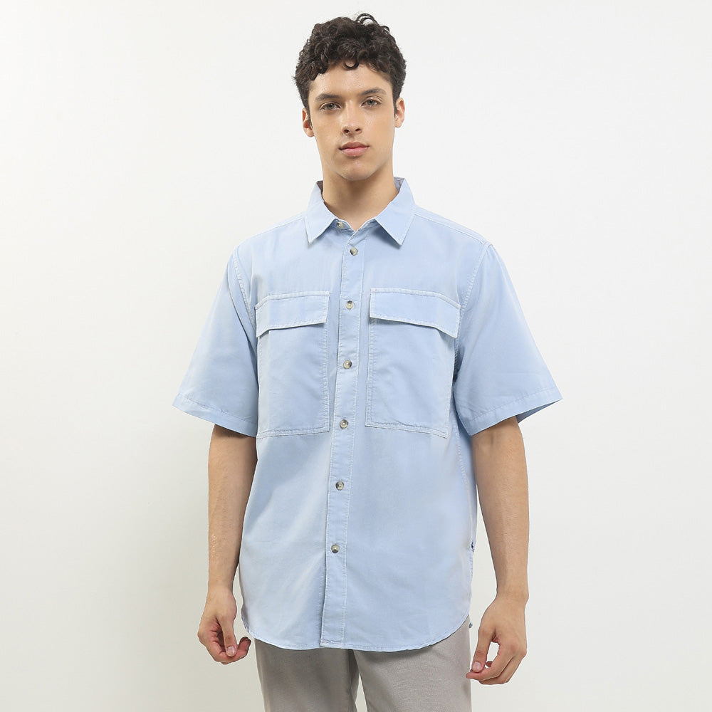 Cardinal Kemeja Lengan Pendek Loose Fit Pria C0044P02E