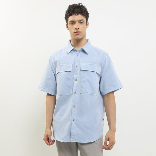 Cardinal Kemeja Lengan Pendek Loose Fit Pria C0044P02E