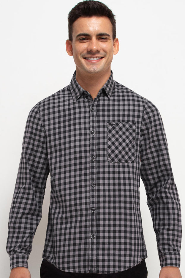 Cardinal Kemeja Lengan Panjang Slim Fit Pria Big Size C1850N04A