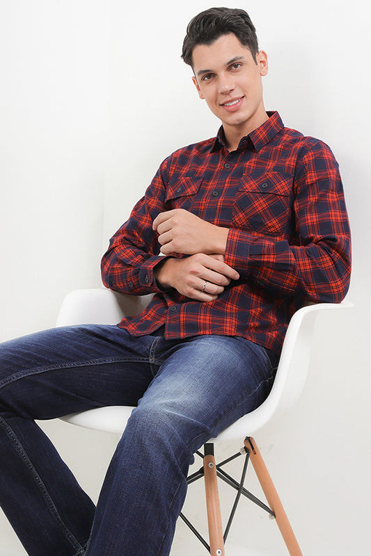 Cardinal Kemeja Lengan Panjang Slim Fit Pria C1895J11A