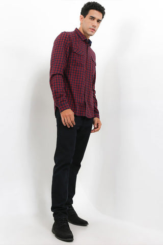 Cardinal Kemeja Lengan Panjang Slim Fit Pria C1915J11A
