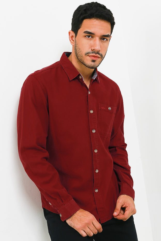 Cardinal Kemeja Lengan Panjang Slim Fit Pria Big Size C1934N11F