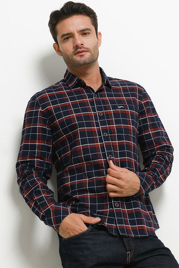 Cardinal Kemeja Slim Fit Pria Big Size C2256N02H