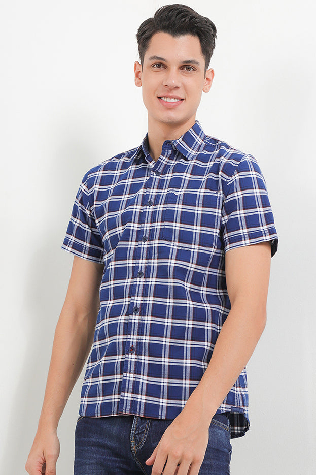 Cardinal Kemeja Lengan Pendek Slim Fit Pria C2261P02A