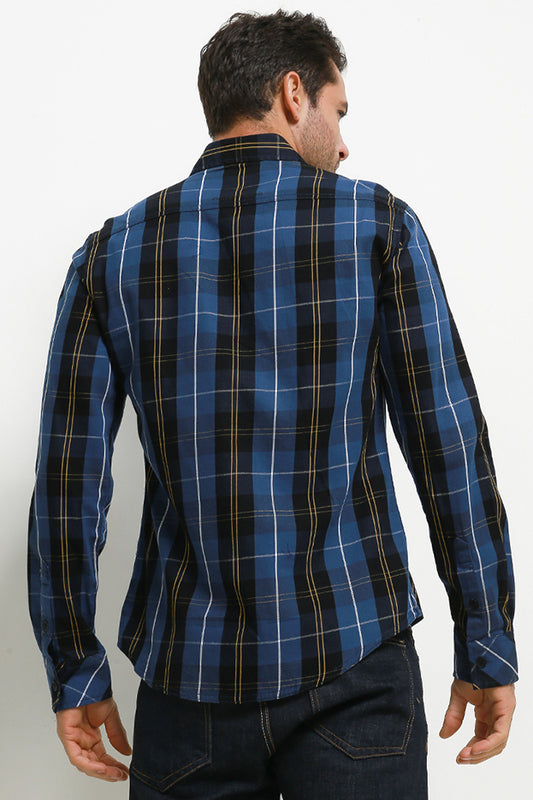 Cardinal Kemeja Lengan Panjang Slim Fit Pria Big Size C2292N02H