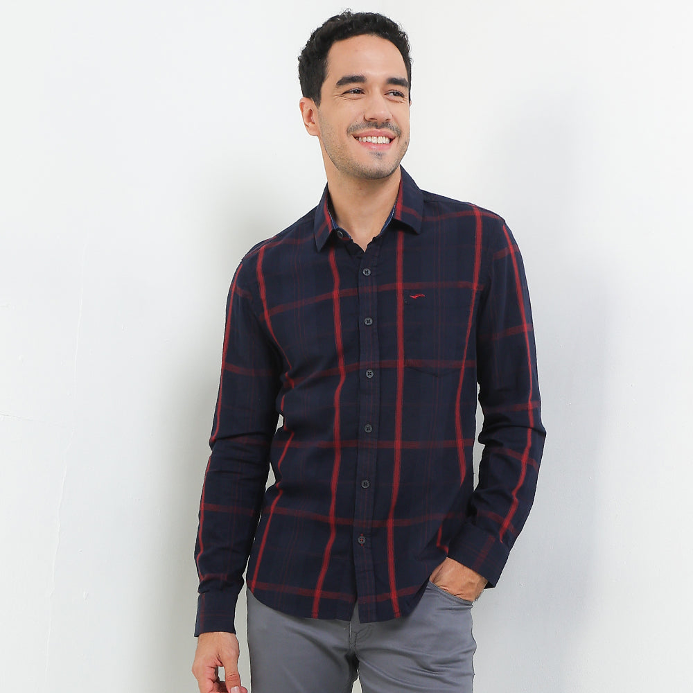 Cardinal Kemeja Lengan Panjang Slim Fit Pria C2665J02H