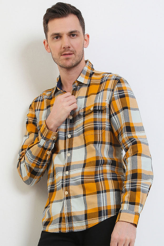 Cardinal Kemeja Lengan Panjang Slim Fit Pria C2674J07A