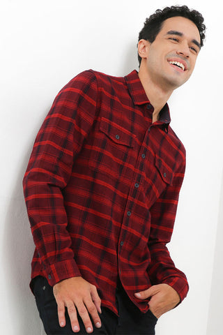 Cardinal Kemeja Lengan Panjang Slim Fit Pria C2802J11F