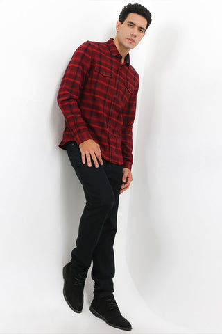 Cardinal Kemeja Lengan Panjang Slim Fit Pria C2802J11F