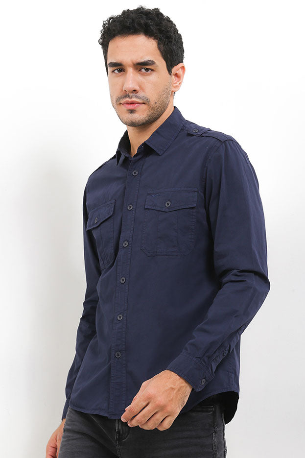 Cardinal Kemeja Lengan Panjang Slim Fit Pria C2844J02H