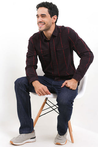 Cardinal Kemeja Lengan Panjang Slim Fit Pria C2864J11F