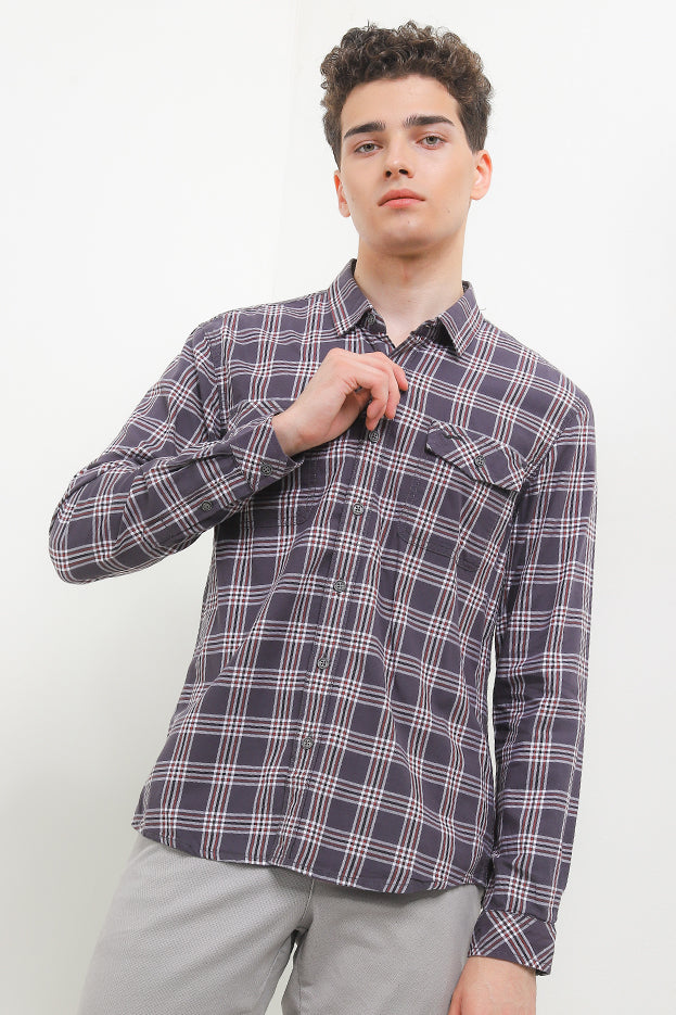Cardinal Kemeja Lengan Panjang Slim Fit Pria C2922J04C