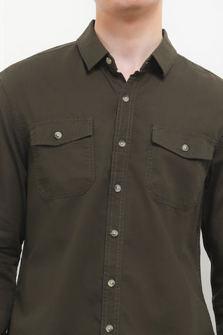Cardinal Kemeja Lengan Panjang Slim Fit Pria C2972J06H