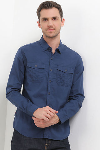 Cardinal Kemeja Lengan Panjang Slim Fit Pria C3006J02H