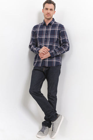 Cardinal Kemeja Lengan Panjang Slim Fit Pria C3016J02H