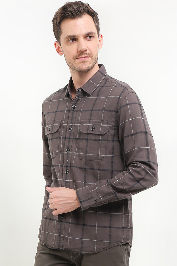 Cardinal Kemeja Lengan Panjang Slim Fit Pria C3042J04C