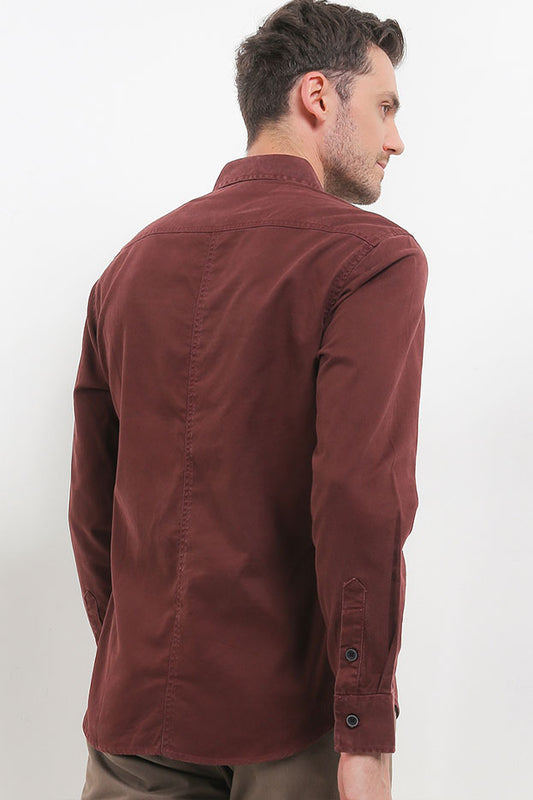 Cardinal Kemeja Lengan Panjang Slim Fit Pria Big Size C3052N03B