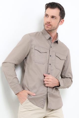 Cardinal Kemeja Lengan Panjang Slim Fit Pria C3054J03A