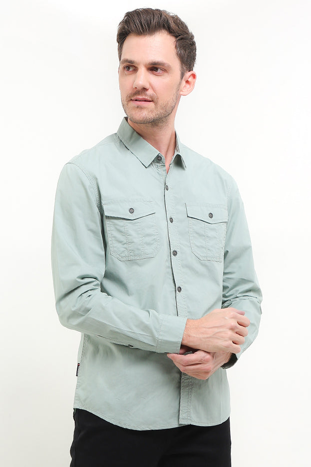 Cardinal Kemeja Lengan Panjang Slim Fit Pria C3060J04A