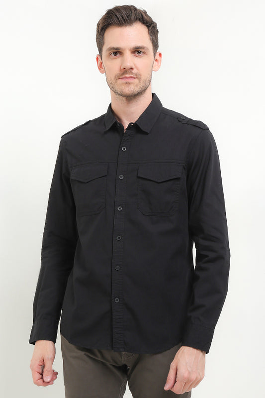 Cardinal Kemeja Lengan Panjang Slim Fit Pria C3064J01A