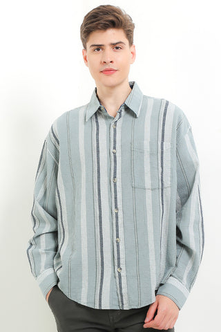 Cardinal Kemeja Lengan Panjang Oversize Pria C0005J06A