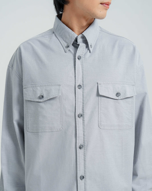Cardinal Kemeja Lengan Panjang Oversize Pria C0009J04A