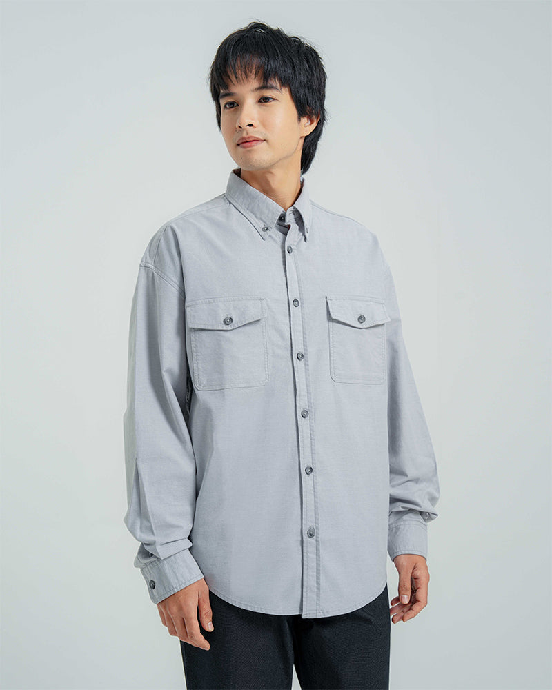 Cardinal Kemeja Lengan Panjang Oversize Pria C0009J04A
