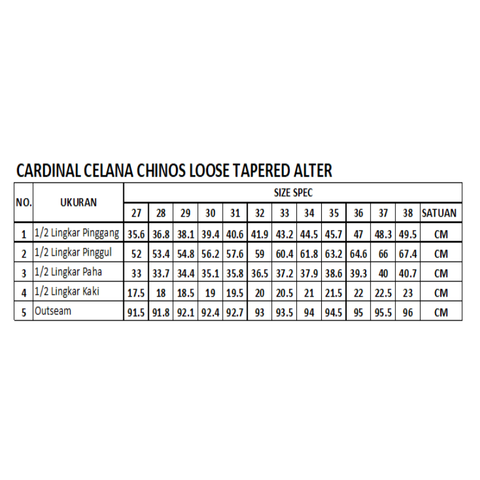 Cardinal Celana Panjang Chinos Loose Tapered Alter Pria EL001BK03B