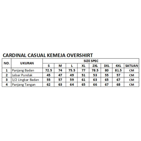 Cardinal Kemeja Lengan Panjang Overshirt Pria E0001J03A