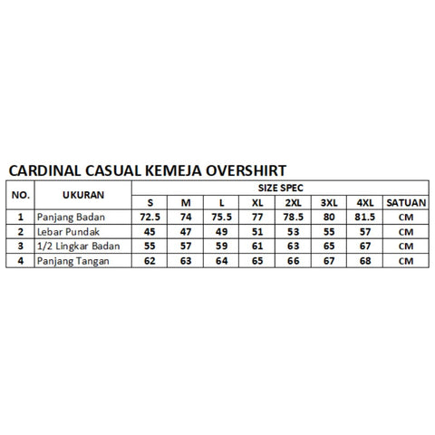 Cardinal Kemeja Lengan Panjang Overshirt Pria E0005J08A