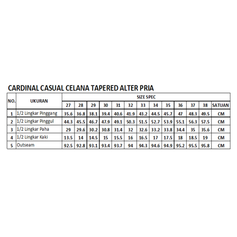 Cardinal Celana Panjang Tapered Alter Pria EL001BK04E