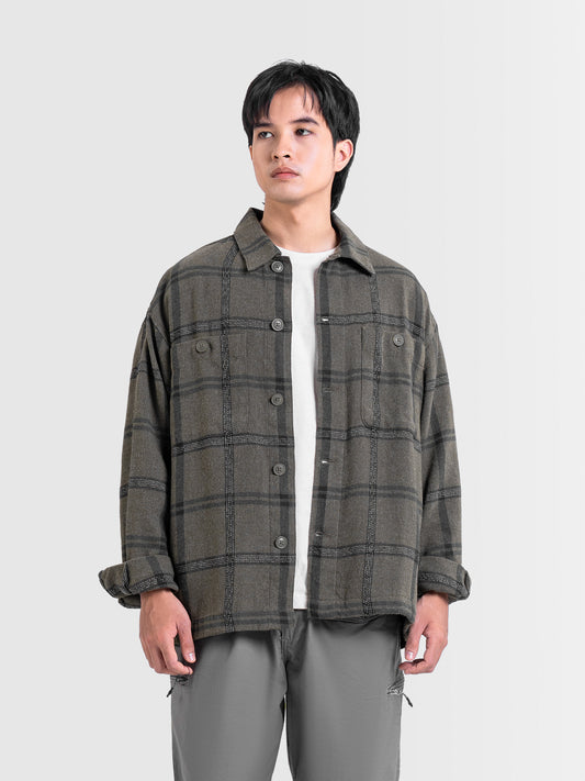 Cardinal Kemeja Lengan Panjang Overshirt Pria E0004J06F