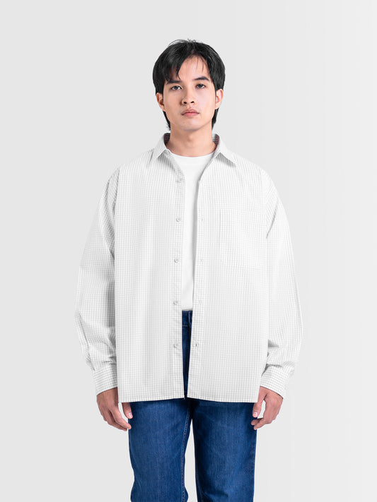 Cardinal Kemeja Lengan Panjang Oversize Pria E0037J08D