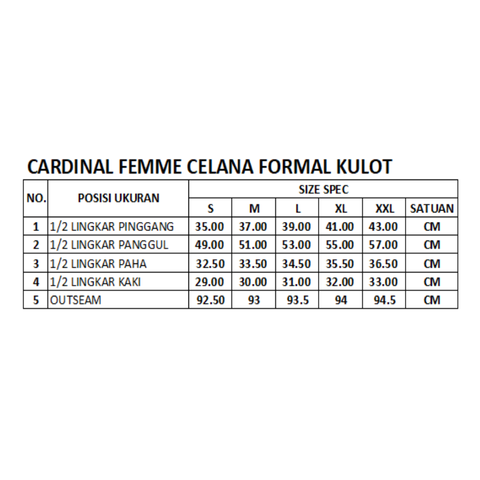 Cardinal Celana Formal Kulot Wanita D0187F04J